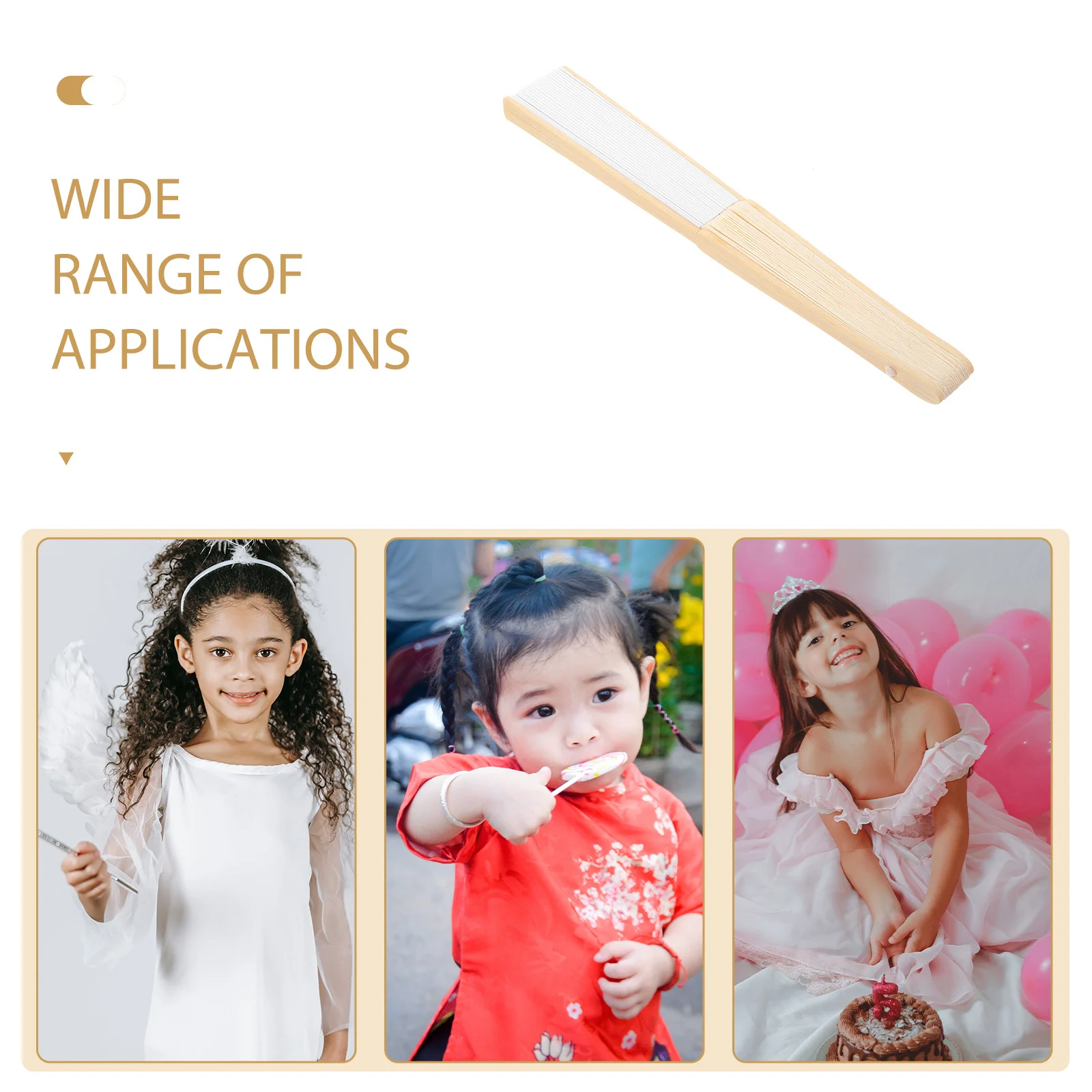 

8Pcs Kids DIY Painting Folding Fans Blank Drawing Hand Fans Creative Art Craft for Children Decoration Performance Folding Fan