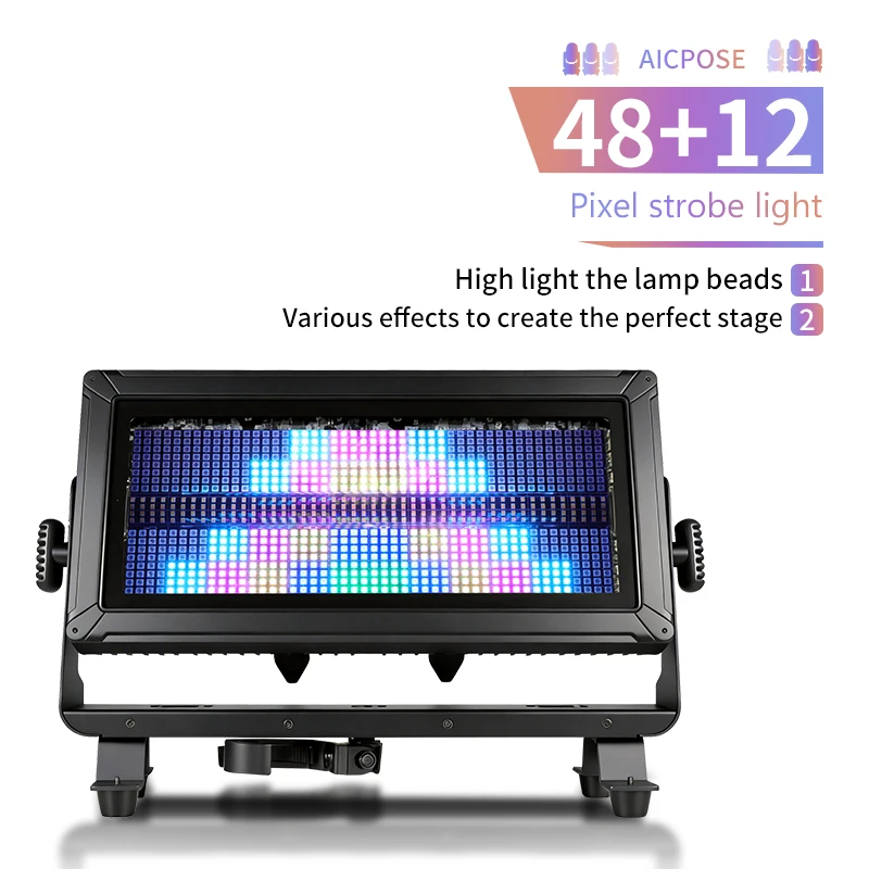

Светодиодные стробоскопы IP65 400W RGBW с эффектом заливки светом, 48 шт. ​ ​ 12 зон для проведения мероприятий на открытом воздухе, фон для диджеев, дискотека