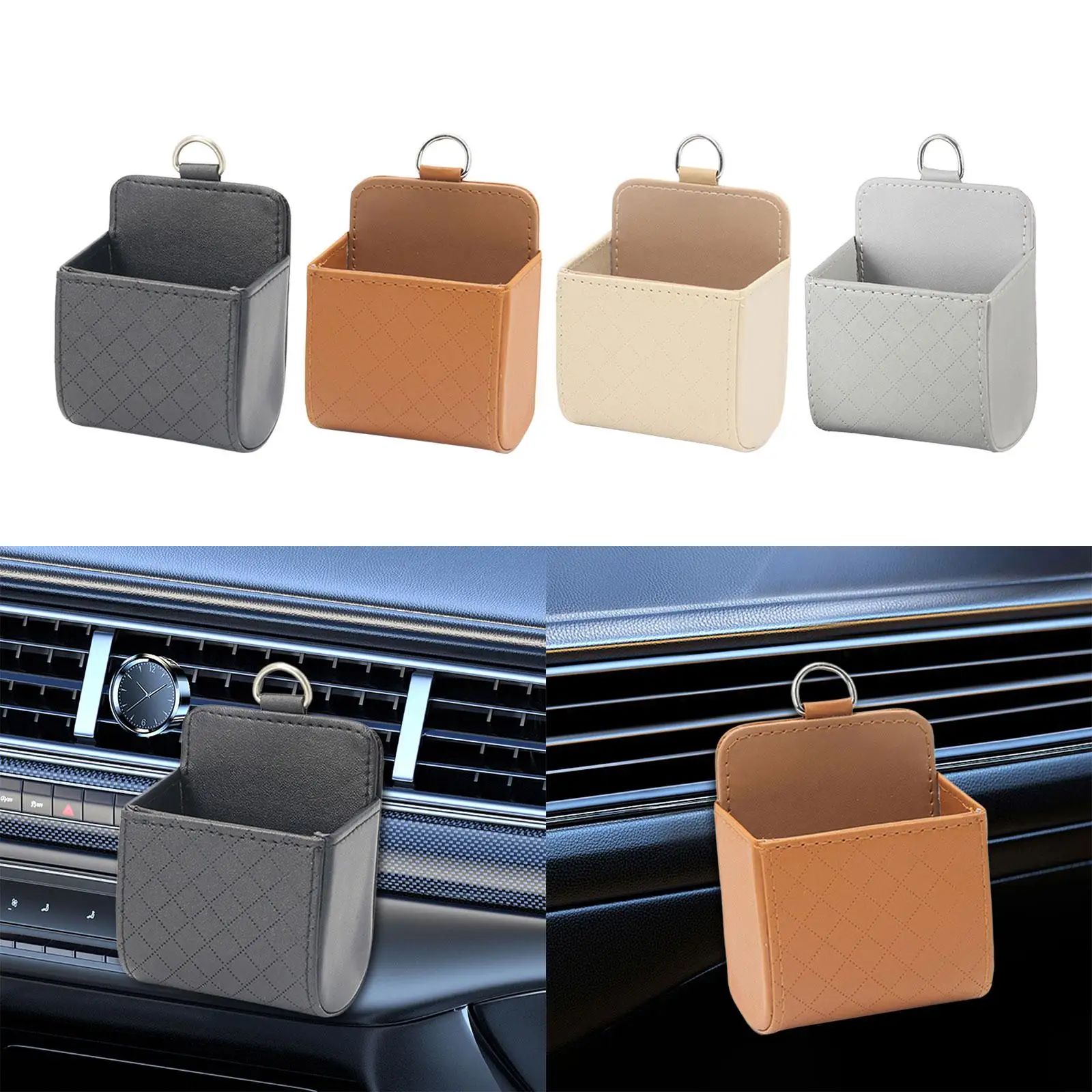 Car Air Vent Bag Organizer Automobile Phone Pocket Holder Multifunctional