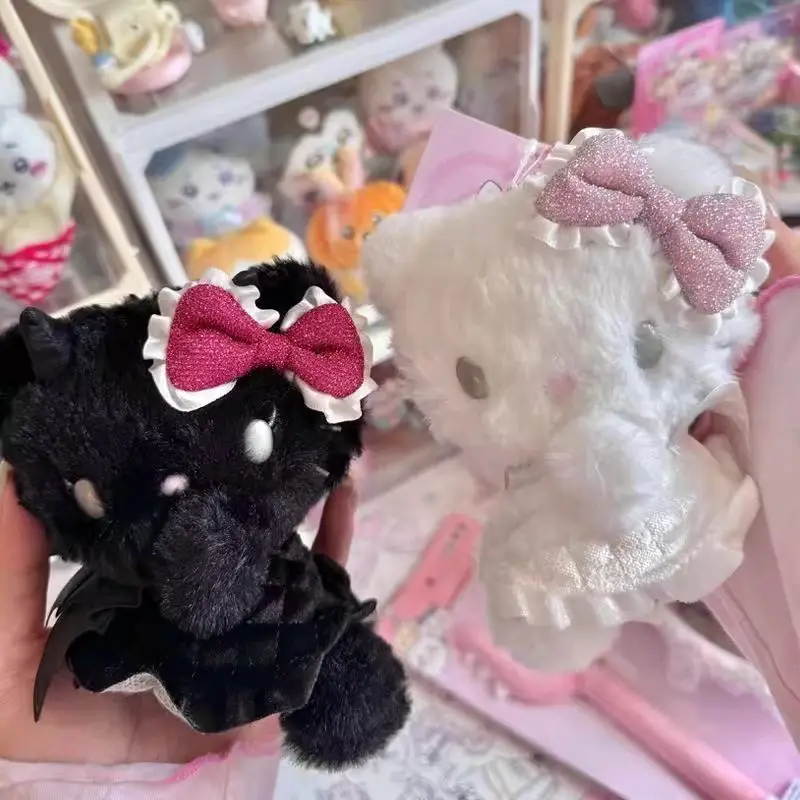 Sanrio Angel Devil Series Hello Kitty Plush Keychain Handbag Wallet Hanging Ornaments Festive Decorations Friend's Birthday Gift