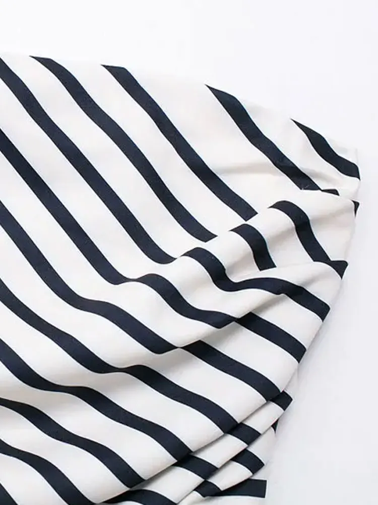 Women\'s Strapless Asymmetric Striped Bustier Tops, Straight Neck, Side Zipper, Female Camis, Sexy Fashion