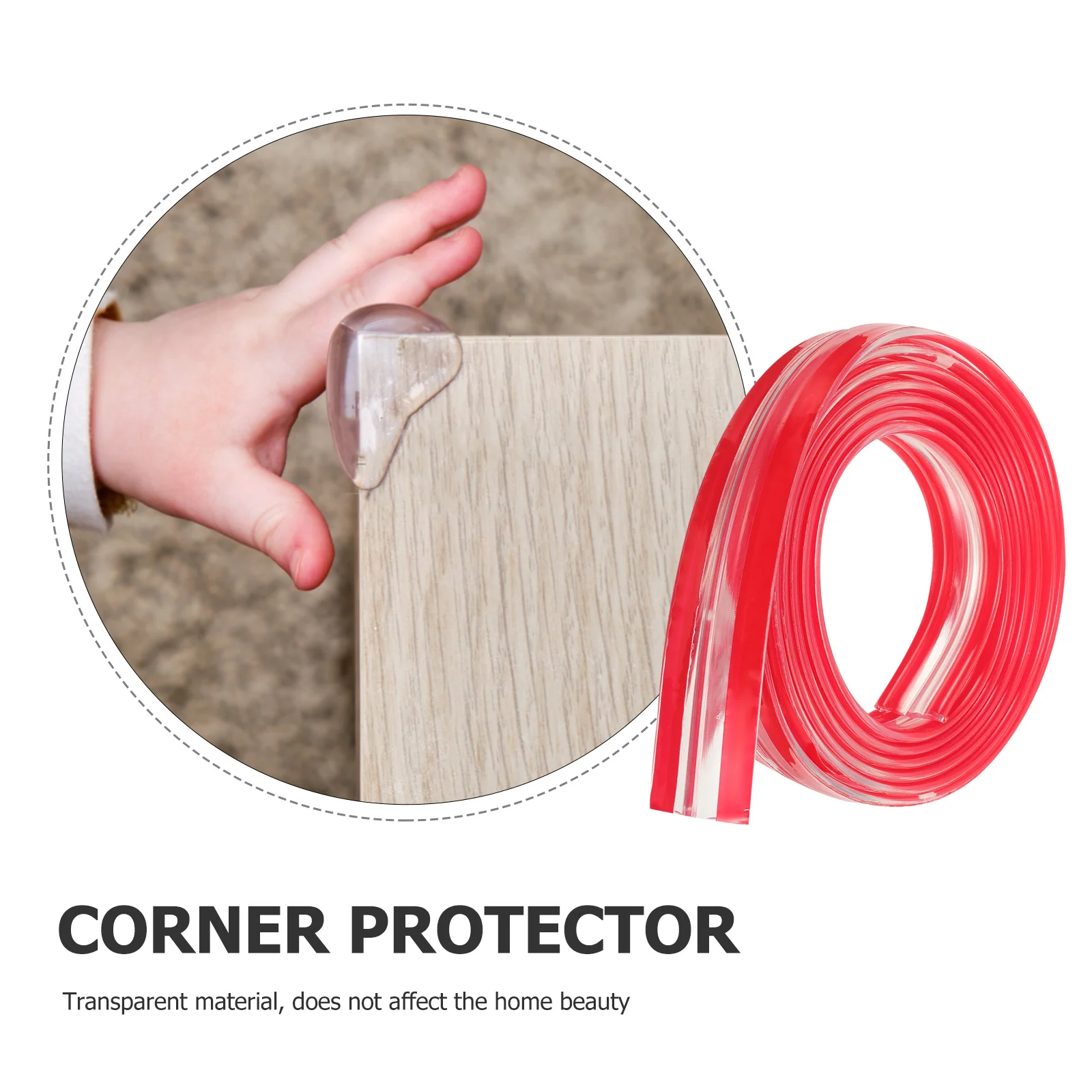 شريط حماية حافة الأثاث، واقي شفاف لسلامة الأطفال للطاولات، 1 واقيات زوايا اللوح