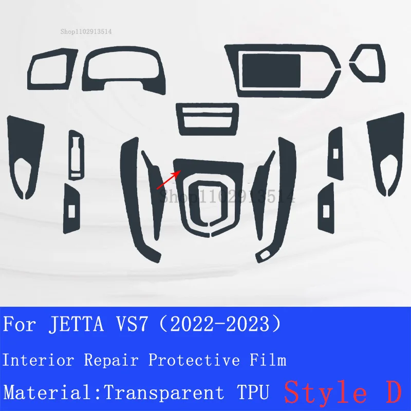 For VOLKSEAGEN JETTA VS7 2022-2023 Hybird Car GPS Navigation  Film LCD Screen TPU Protective   Protector Decoration Stickers