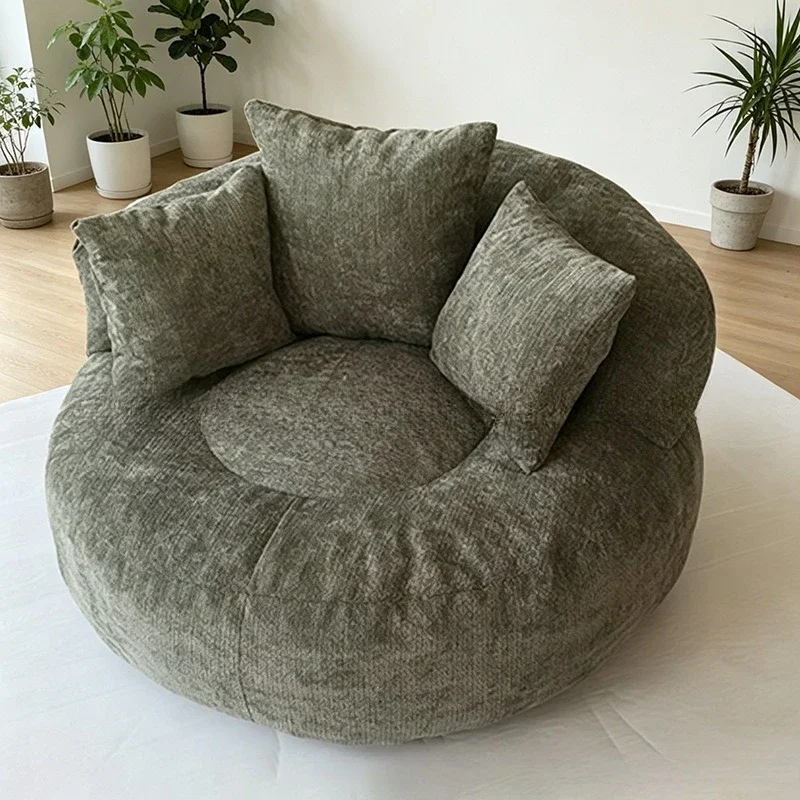 Three throw pillows broken sponge compression sofa with backrest chenille fabric multi-color