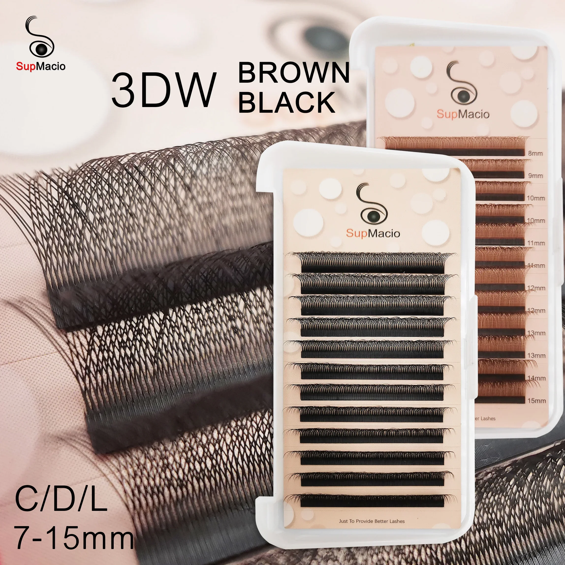 3d W Eyelashes Lash Extension W Shape 3d Ready-Made Eyelash Bundles 3d Wires Clover Fast Lashes Fan Cilio 3 D Mix C D Curl y2k