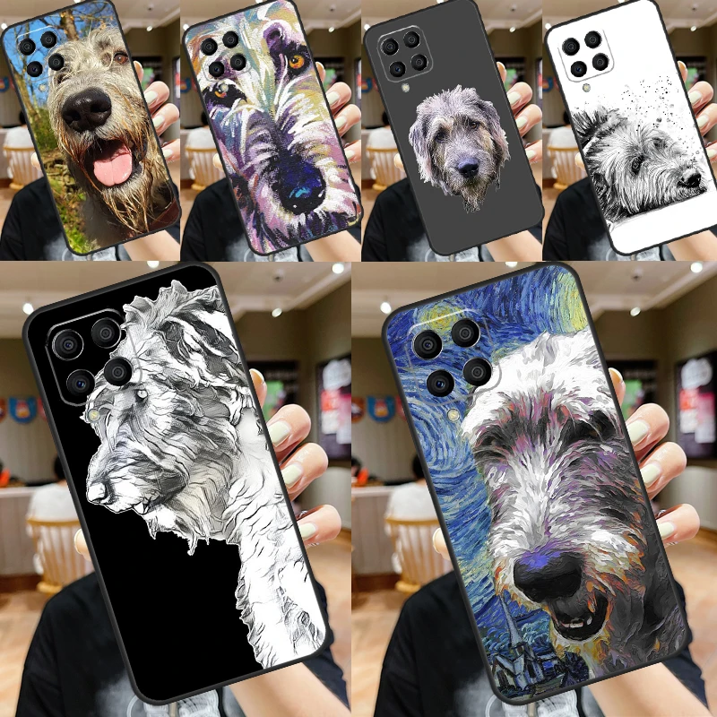 Irish Wolfhound Dog For Samsung Galaxy M13 M23 M33 M53 M30s M31s M32 M52 M12 M55 M15 M20 M21 M51 M34 M54 Case