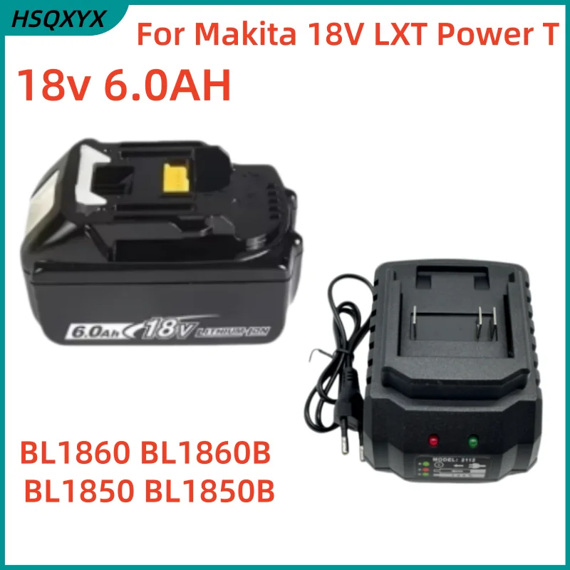 2026 for  Makita BL1860 BL1850B BL1850 BL1840 BL1830 Screwdriver Battery & Charger 18v Replacement Power Tool Batteries