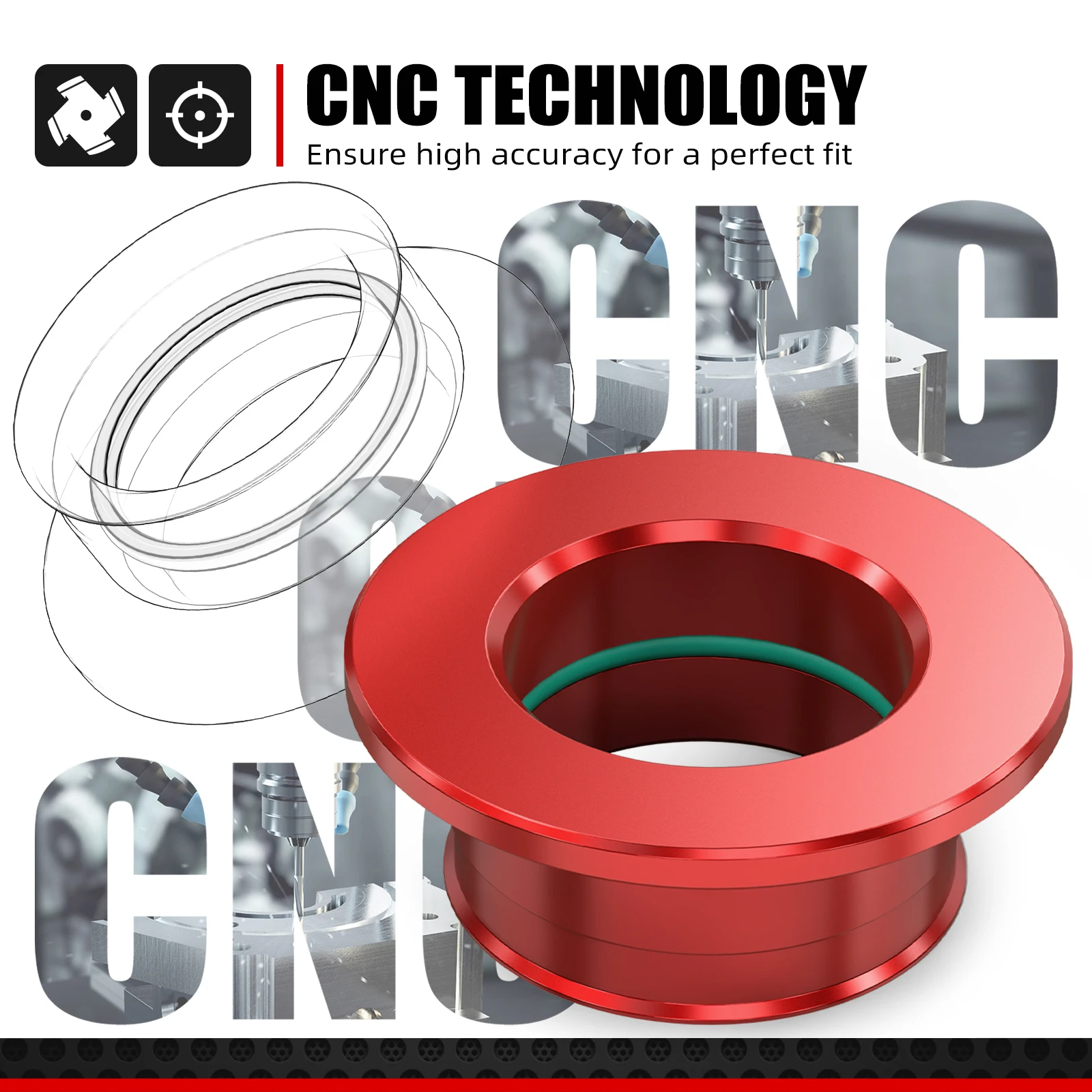 NICECNC Rear Wheel Spacers Hub Collars With O-rings For Stark Varg EX MX 2024-2025 Electrical Bike 7075-T6 Aluminum Anodization