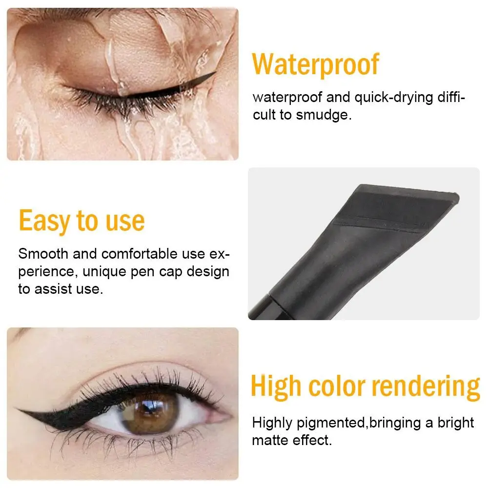 Waterproof Colored Eyeliner Smooth Ultra-thin Long-lasting Matte Liquid Eyeliner Pen Quickly Drying Easy To Apply Eye Makeup Pen