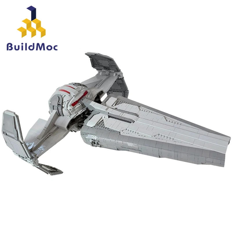 BuildMOC Space war Darths Maul's Scimitar Scimitar Siths Infiltrator Space Battleships Building Block Set Movie Fans Gifts