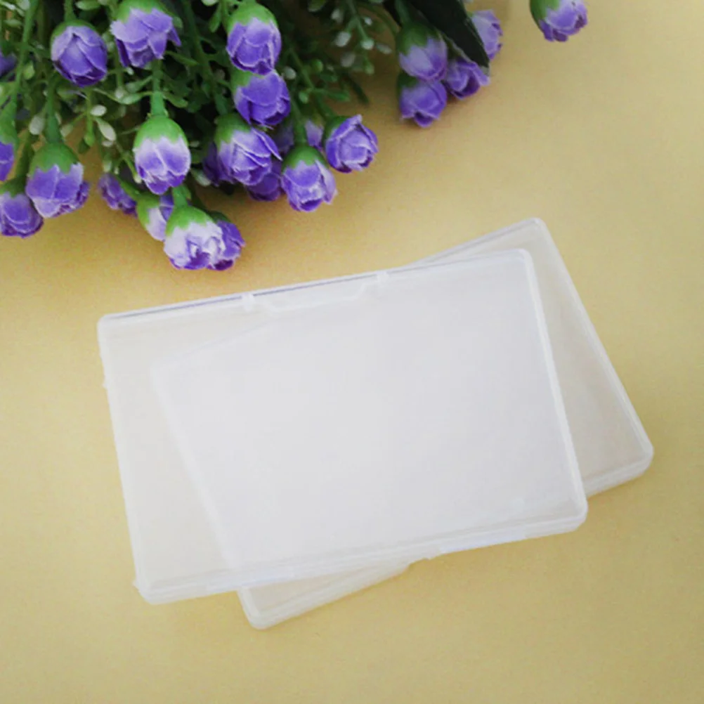 

2Pcs Plastic Business Card Case Holder Name Organizer Box for Credit Id Cards Components Accessories Business Case