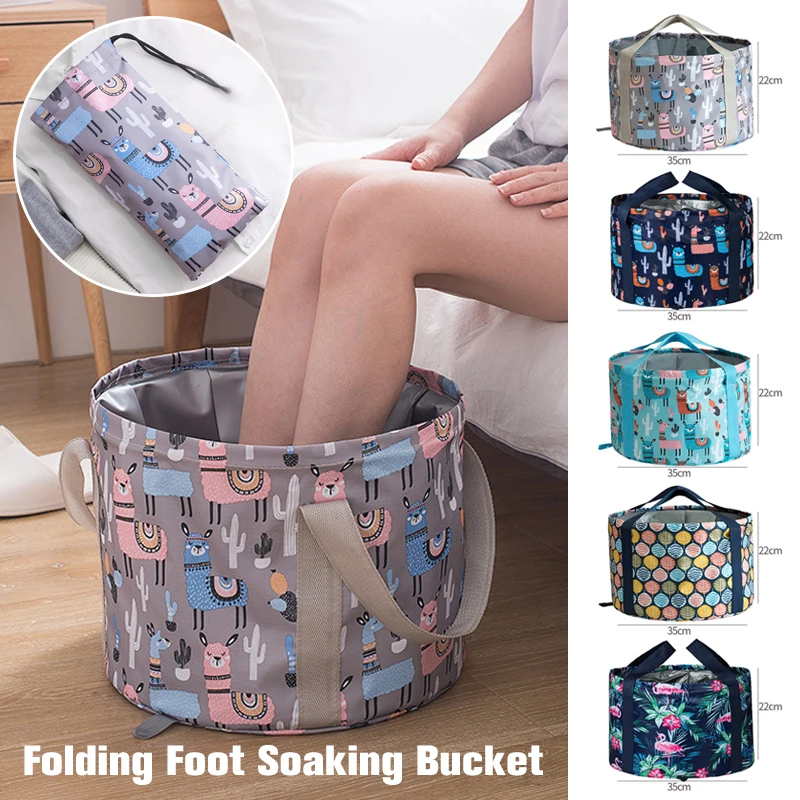 Travel Foldable Foot Tub Outdoor Portable Bath Bag Wash Basin Water Bucket Large Capacity Bath Feet Spa Massage Washing Tub