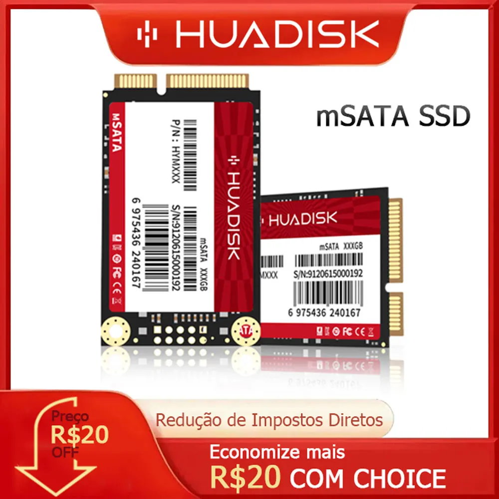 huadisk-hpラップトップ、mini-sata3、msata-ssd、128gb、256gb、512gb、1テラバイト、2テラバイト用の内蔵ソリッドステートハードドライブ