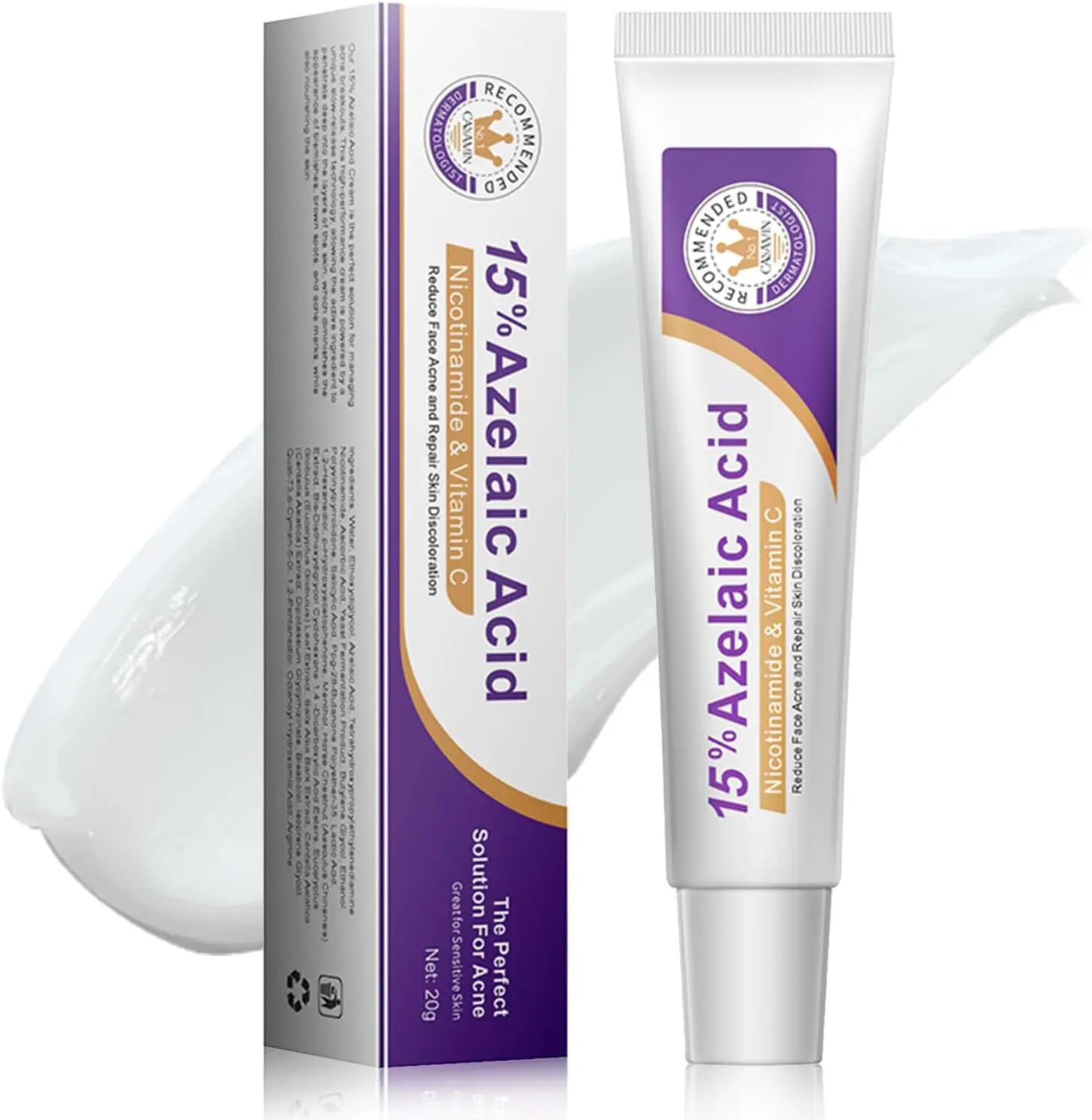 15% Azelaic Acid Facial Serum, Facial Moisturizing Cream, Daily Skin Care, 20g*1