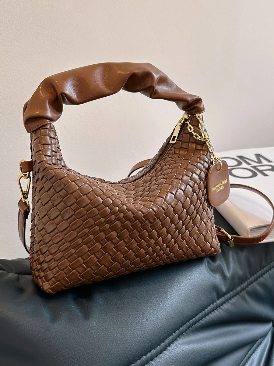 ¡2025 debe tener! Bolso tipo cesta de mujer tejido hecho a mano. Hombro - Carry & Hand - Opciones de transporte. Diseño elegante, versátil para el trabajo.