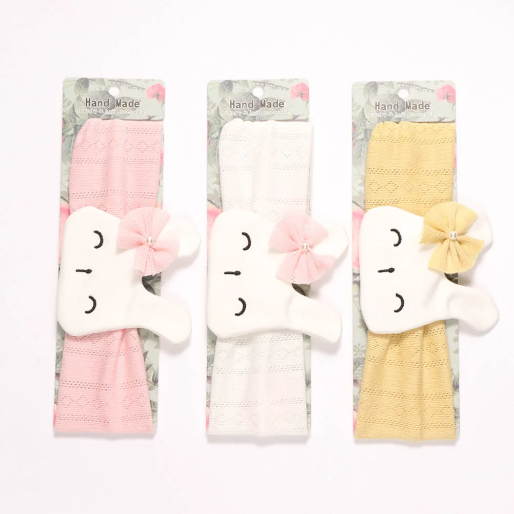 

Эластичная хлопковая повязка для волос в форме кролика, детские повязки на голову, розовые милые аксессуары для детей, малышей, повседневного использования, сценического выступления