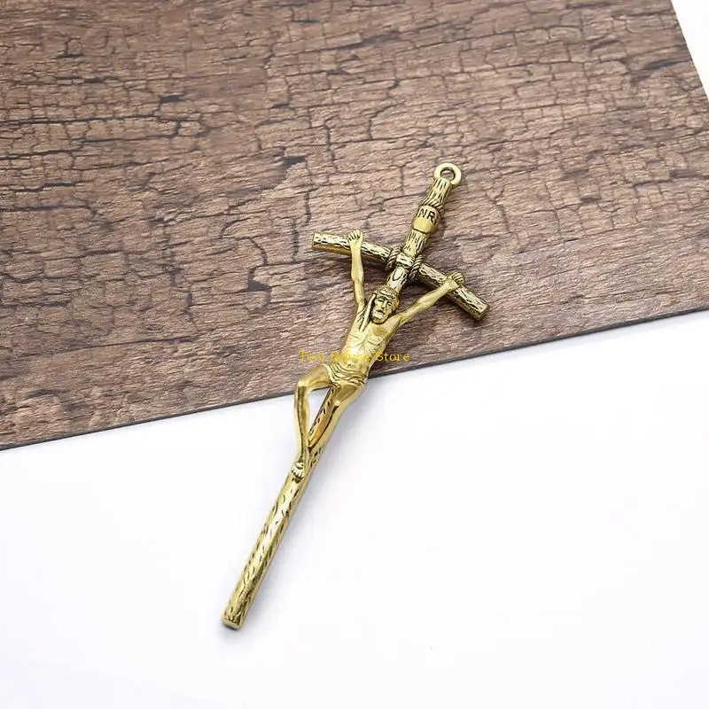 عتيقة يسوع لصالح القلادة المتقاطعة للرجال النساء العصرية المسيحية هدية عيد ميلاد ديني لأفراد الأسرة Frie #1