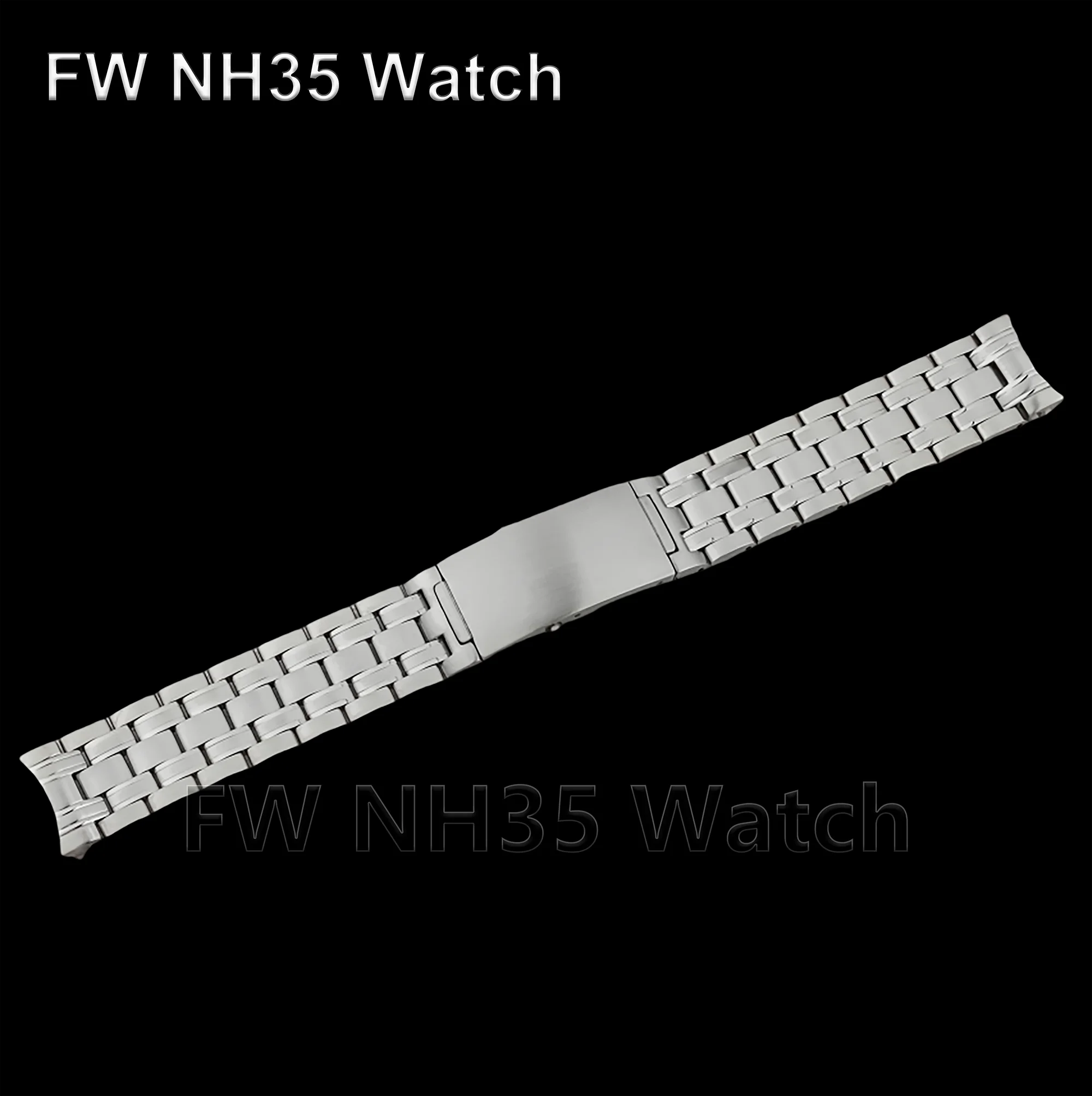 

21mm Watch Strap for Seamaster 300 41mm Case Stainless Steel Watch Band Watch Accessories Silver Black Wristband NH35 Watchband