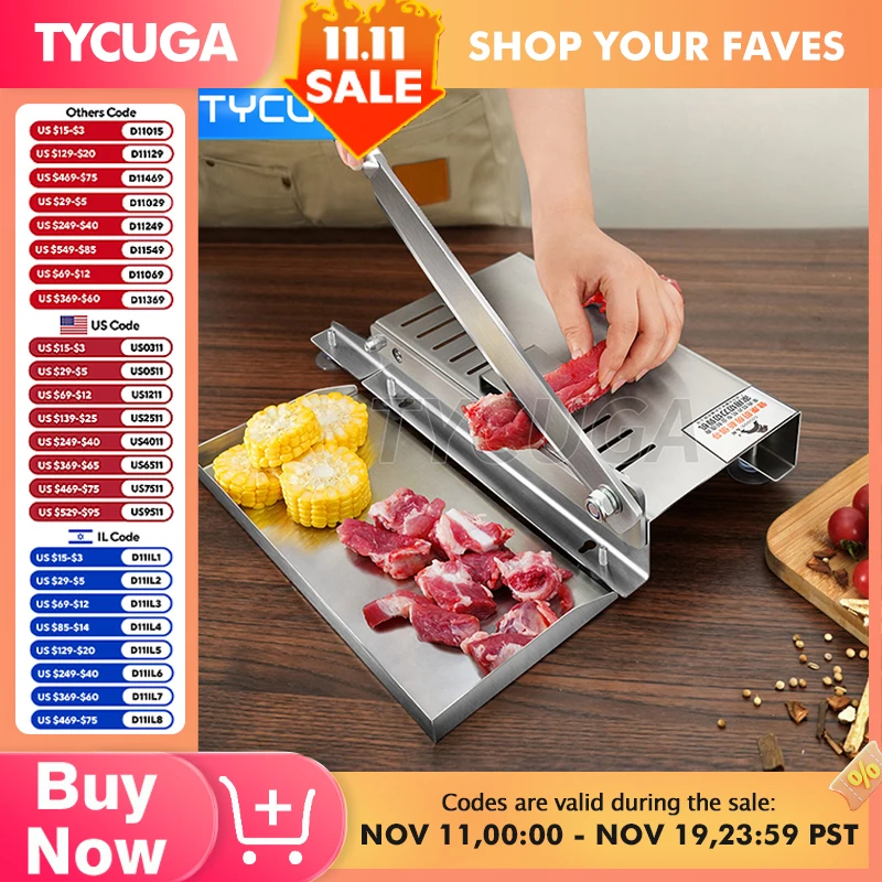 상업용 슬라이서 냉동 고기 뼈 절단기 다진 양고기 뼈 고기 커터 치킨 오리 생선 갈비 양고기 절단 주방 도구