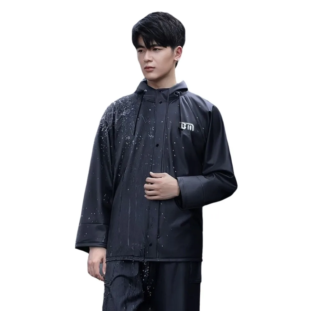 

Separate Type Outdoor Raincoat Set No Rain Leaks Thicker 2 Layers Adult Raincoat Large Waterproof Rain Poncho Hiking Travel