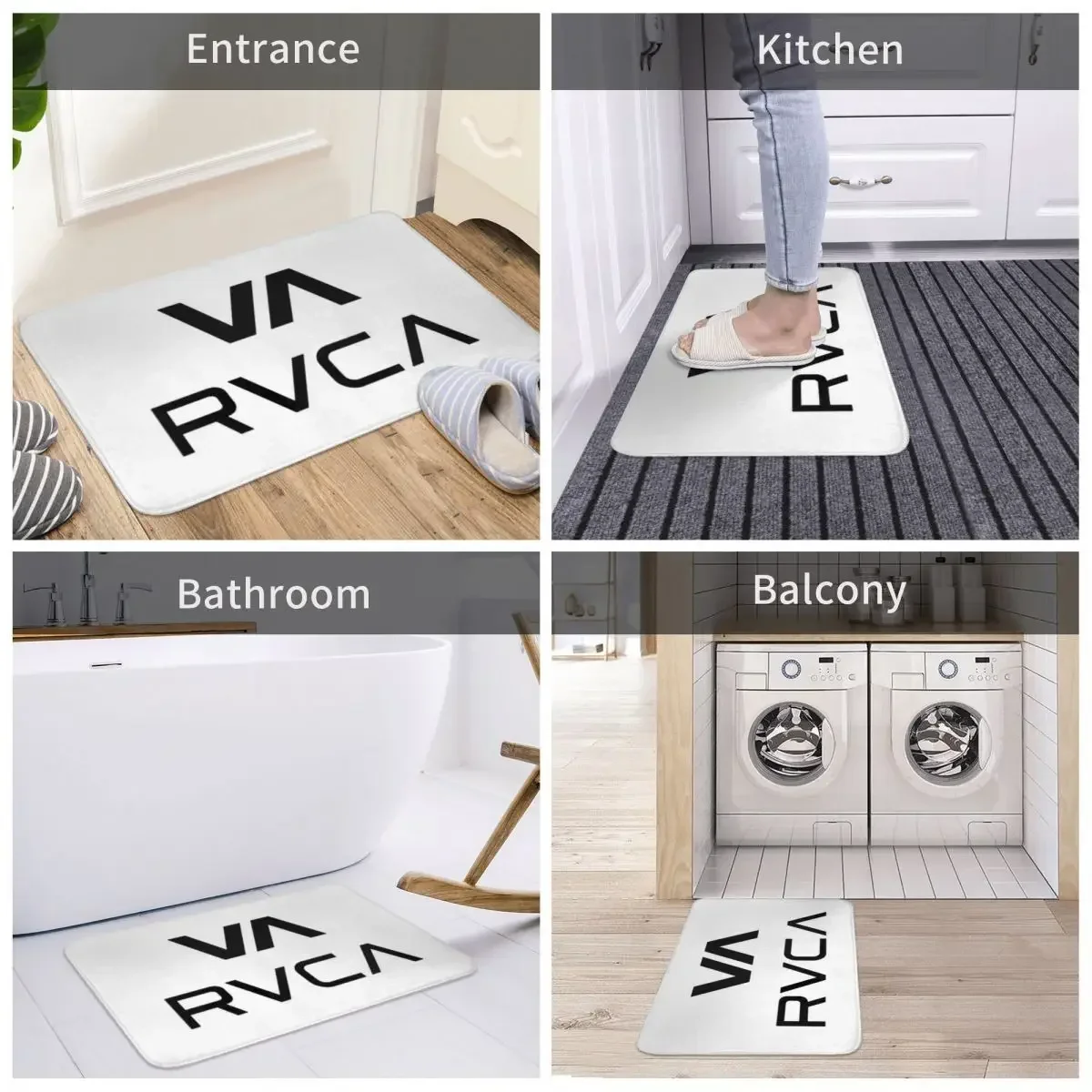 RVCA VA Doormat Rug Carpet Mat Footpad Polyester Non-slip Absorbent Mat Front Room Corridor Kitchen Bedroom Balcony Toilet