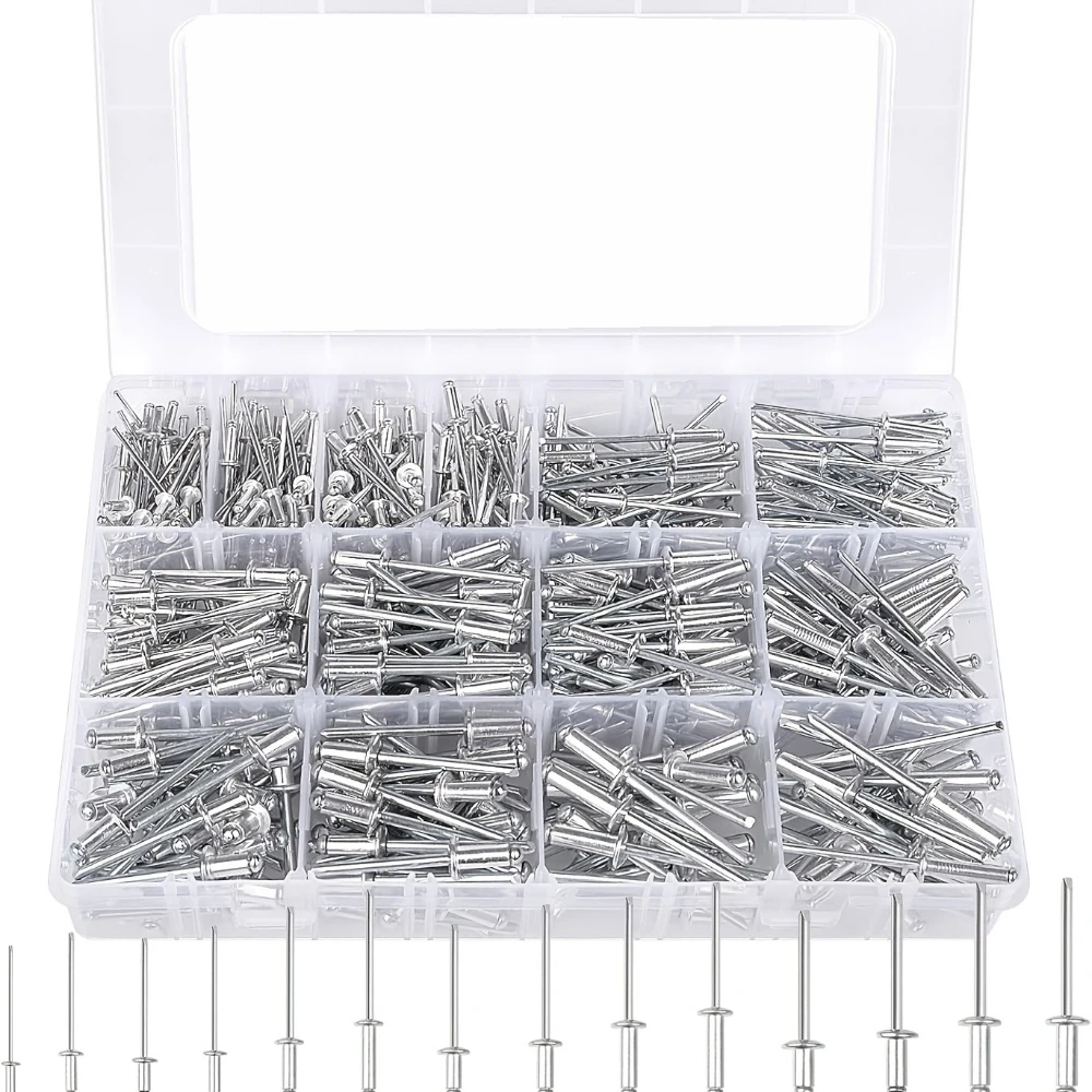 

300/500pcs Semi-round Head Blind Rivets with Open K-type 2.4/3.2/4/4.8 Riveter Aluminium Rivets Construction Industry
