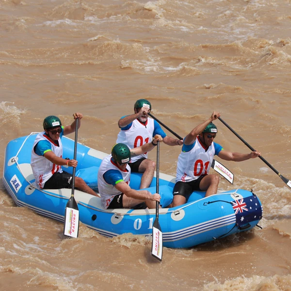 14 Feet 8 Person 195 Cm Wide Customized Fashion Design Inflatable Rafting Boat White Water Raft