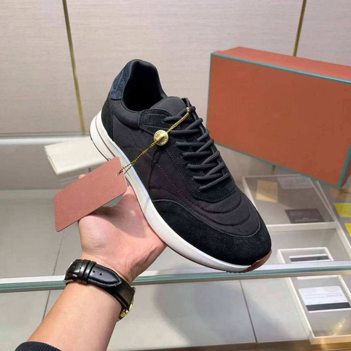 Luxe Heren Retro Running Shoes Casual Sneakers Leder Mesh Chunky Trainers Comfortabele Veelzijdige Dad Shoes Dagelijks Wandelen 2026 Nieuw