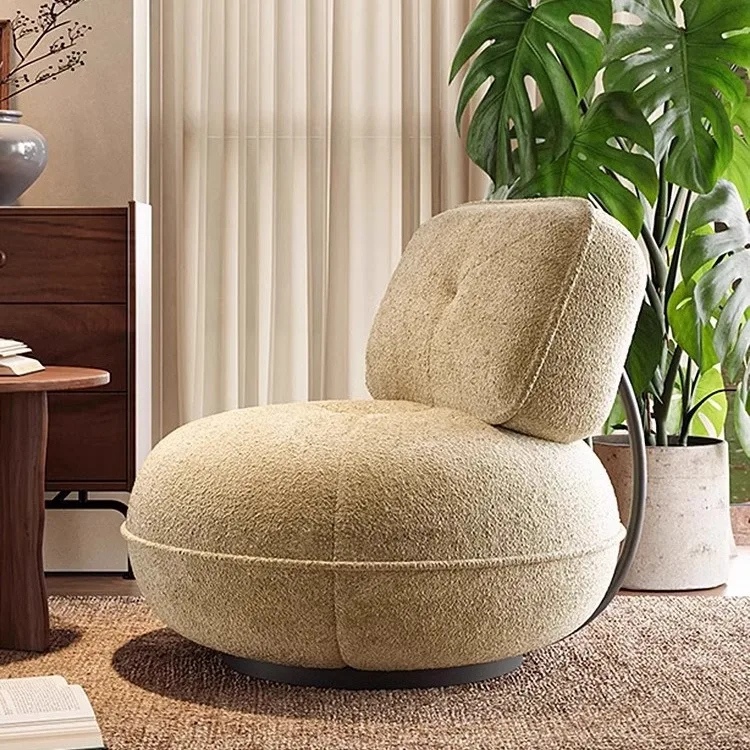 

Italian minimalist fabric sofa balcony living room designer casual single chair