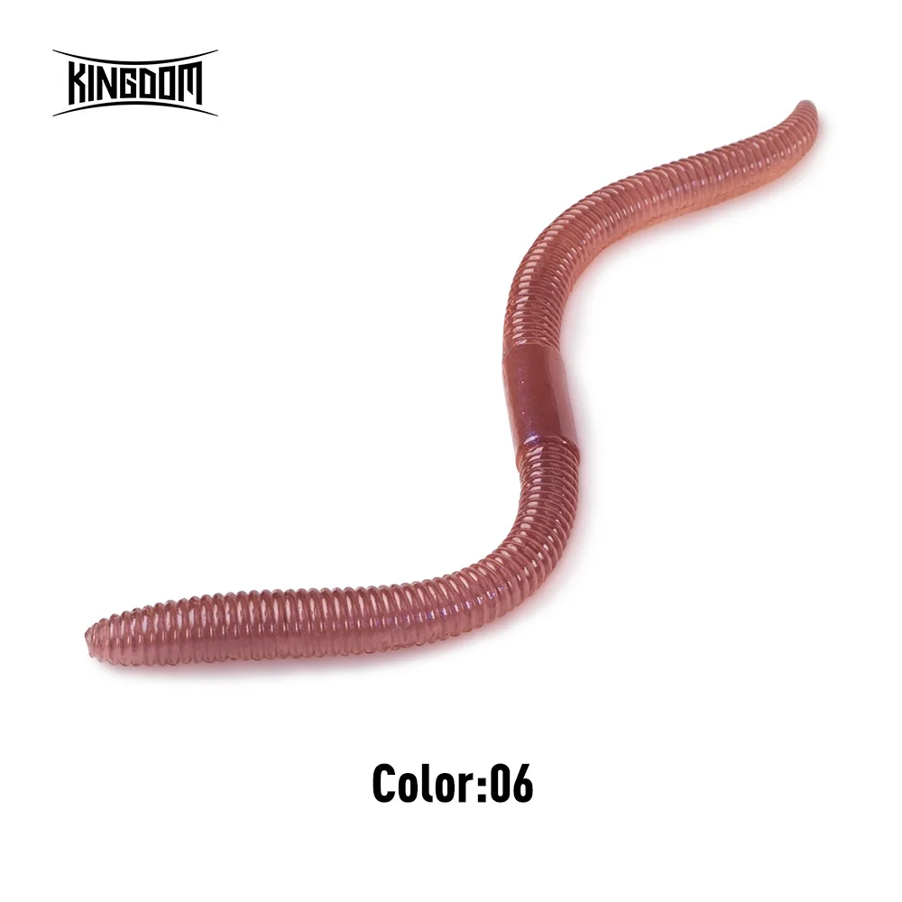 Kingdom Sinking Soft Worm 96 mm 1,8 g 120 mm 2,8 g künstlicher weicher Köder Regenwurm Swimbaits für Bass Pike Forelle Weiche Angelköder 