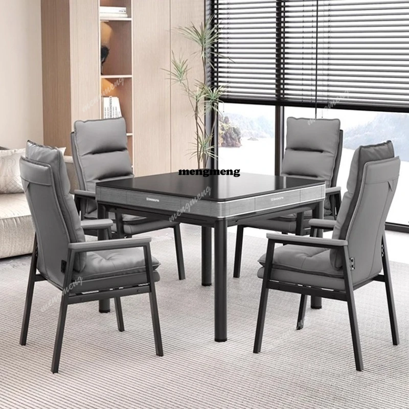 Modern Minimalist Mahjong Table Automatic Shuffling Mahjong Game 2-in-1 Dining Table Low-Noise Roller Coaster Home Furniture FYM