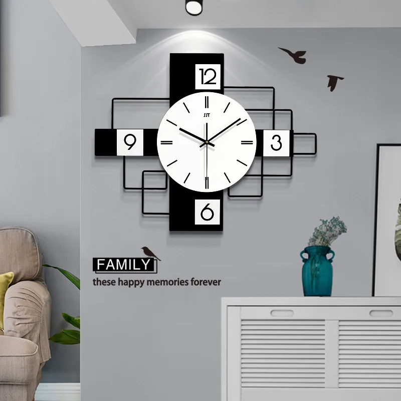 

Special offer Modern minimalist clock, Checkerboard grid wall clock, living room creative trendy clock