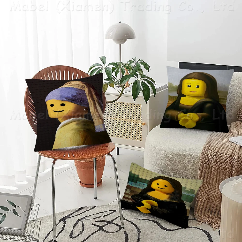 Abstract Funny L-Legos Pillow Cover For Bedroom Room And Living Room Sofa Decorative Cushion Cover