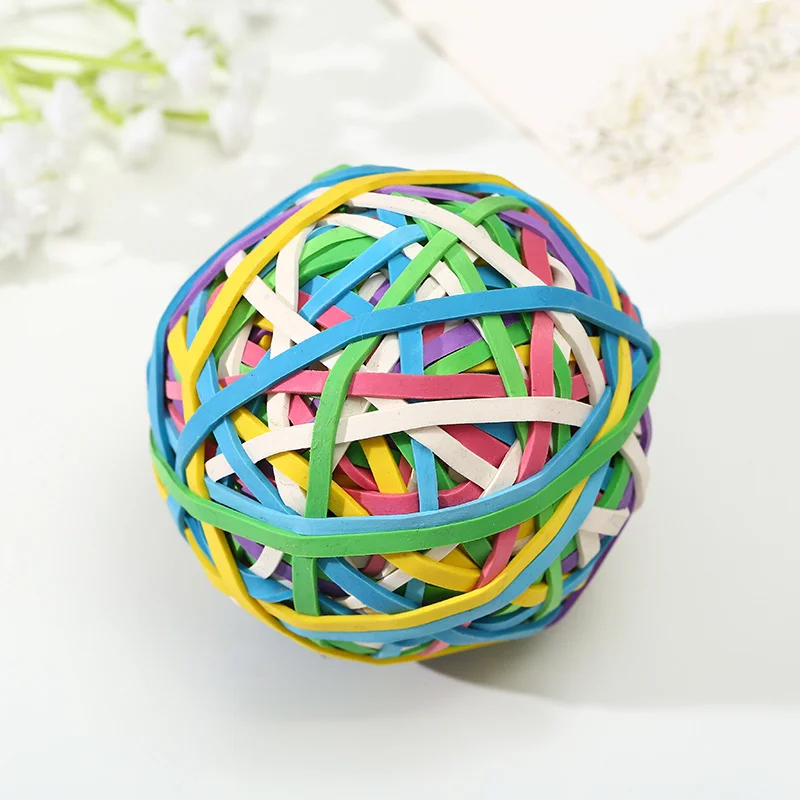 Assorted Colors 100g/150g High-Elasticity Rubber Bands  Rubber Bands  Natural Rubber Balls  Rubber Ring Balls  Rubber Bands
