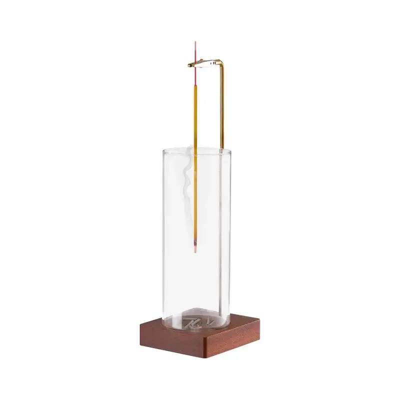Uchwyt na kadzidełka Yoga Timer stojak do aromaterapii kadzidło Anti-Ash latające kadzidło do kije ze zdejmowanym szkłem dla domu