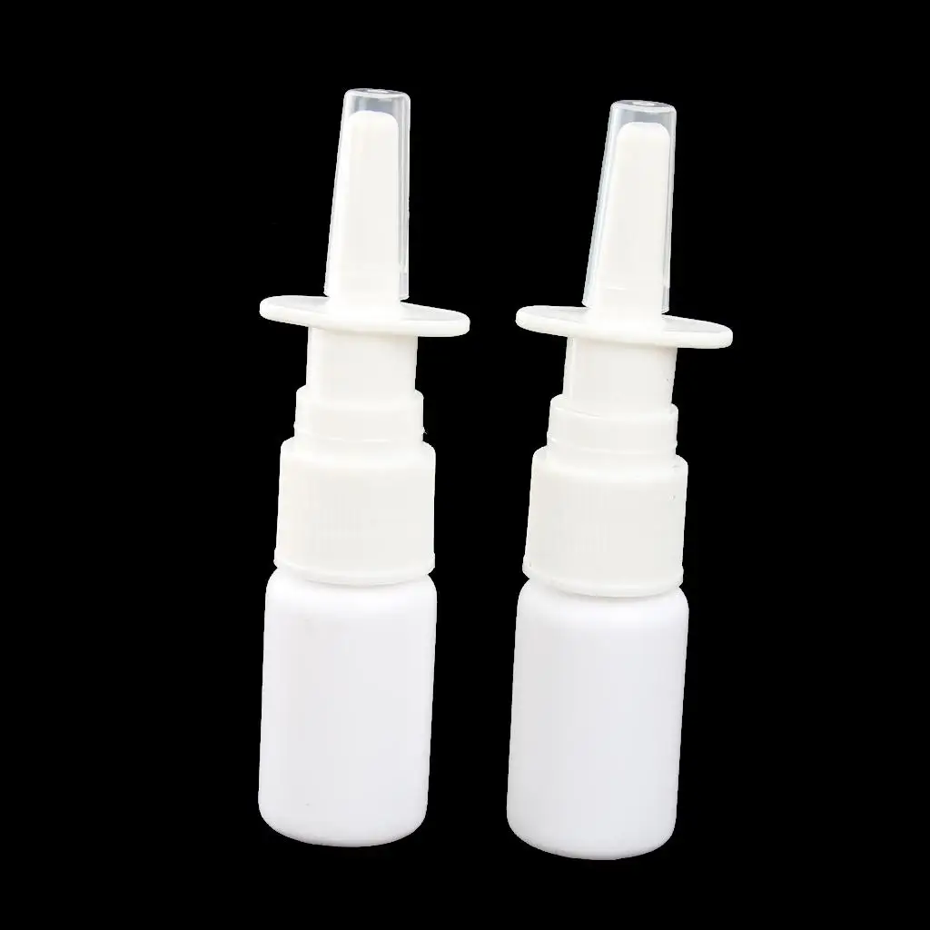 Pack of 2 30ml Refillable Plastic Nasal Sprayer Fine Mist Vials for Cosmetic