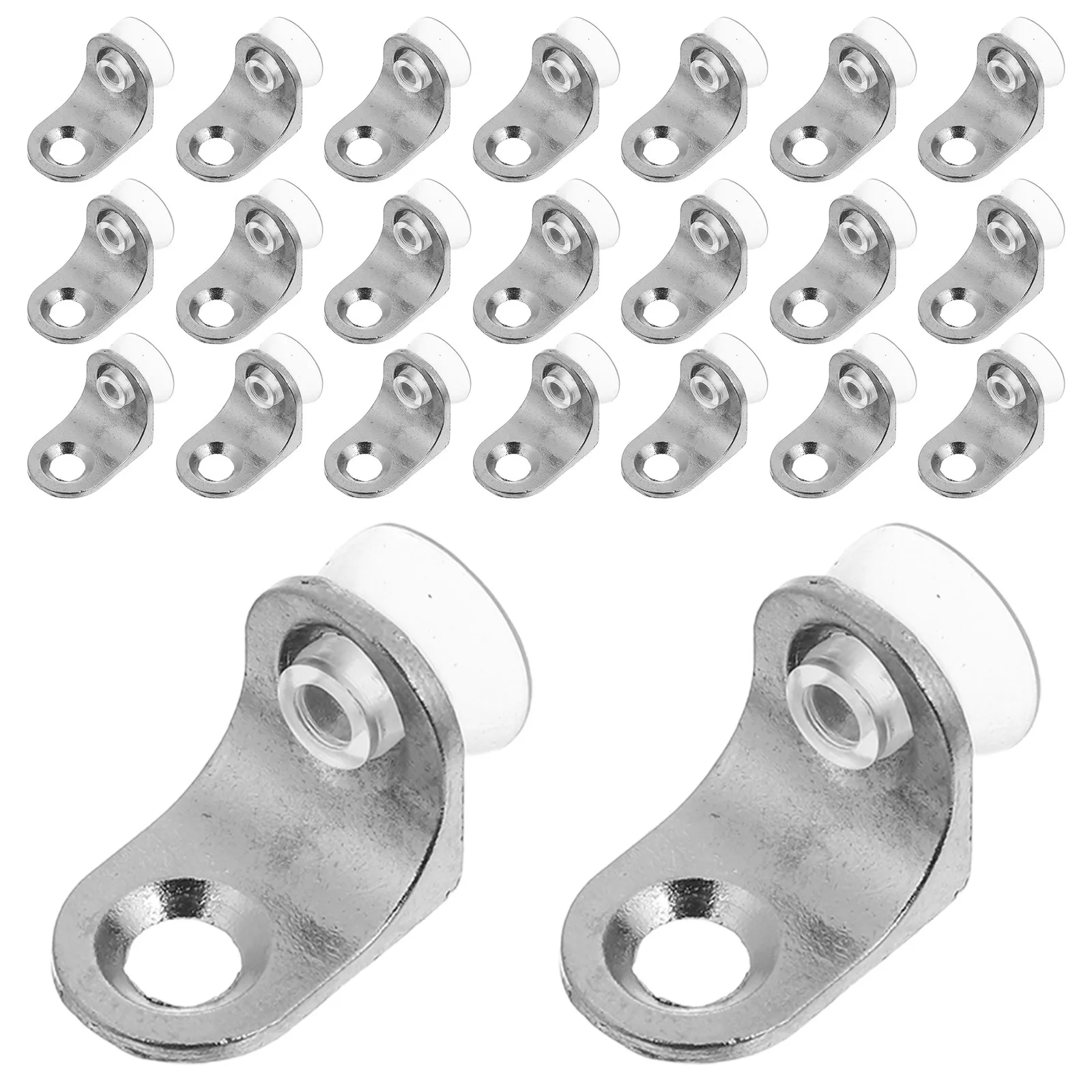 50Pcs Metal Shelf Brackets Cabinet Support Pegs Suction Cup Fixing Screws Kitchen Bookcase Cupboard Shelf Connectors