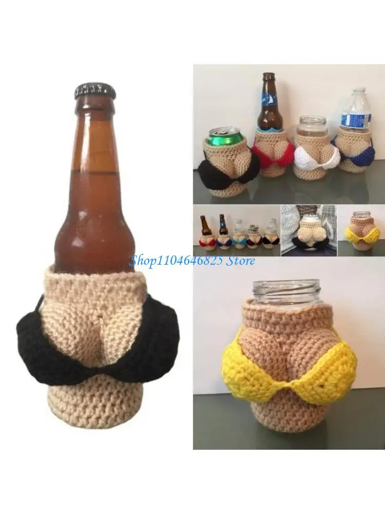 

Removable Bikinis Wine Bottle Cover Sweater Wine Bottle Cover Knitted Crochet Bikinis Bottle Cover