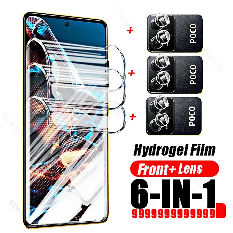 Poco X5 Pro 5G Hydrogel Back Film Screen Protective Camera Lens Soft Glass For Xiaomi Pocco Poxo Poko Poop X 5 X5Pro Protectors