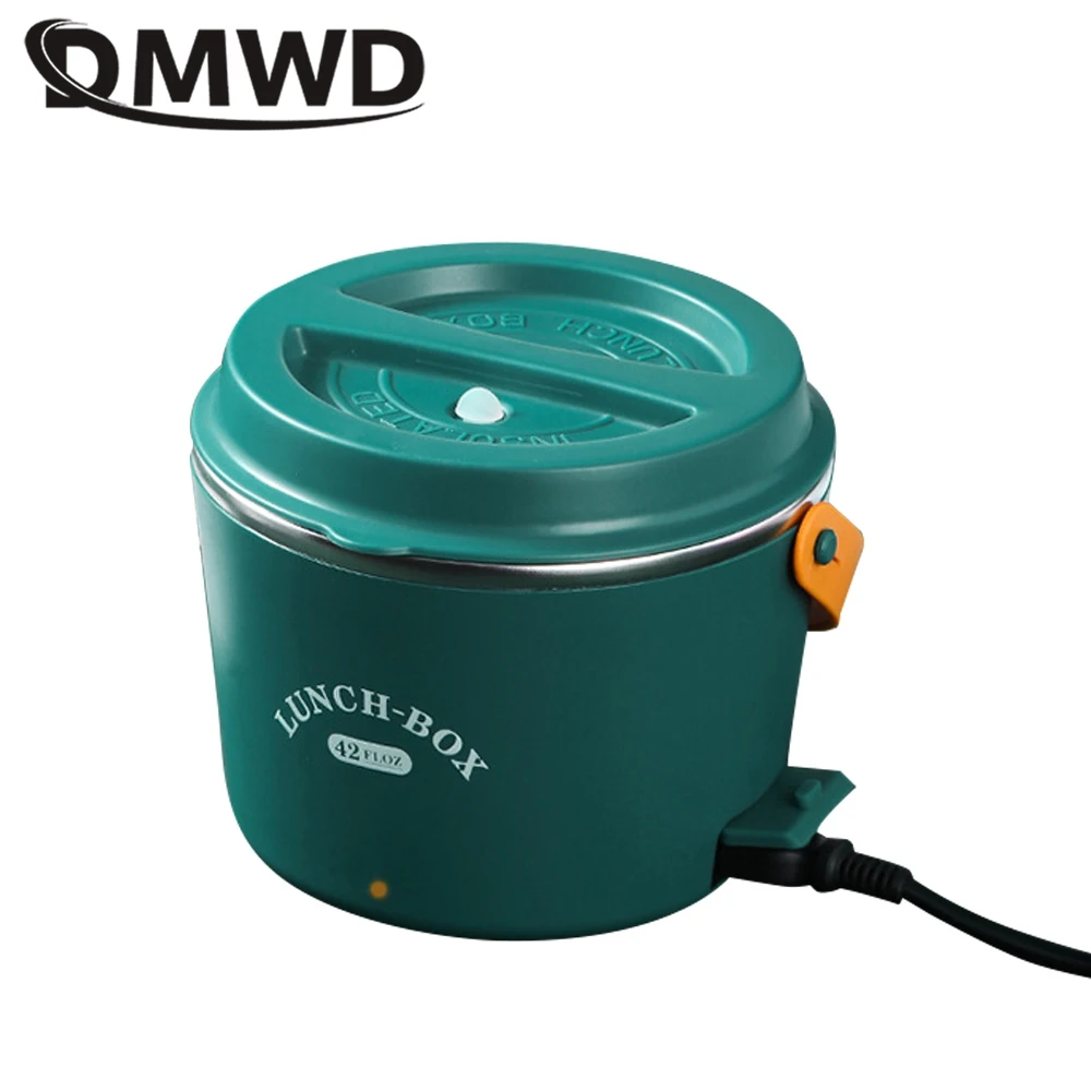 12 V/24 V tragbare elektrische Lunchbox für Auto und Zuhause, 110/220 V, thermische Lebensmittelheizung, 1,2 l Reiskocher, Wärmer, Edelstahl-Liner