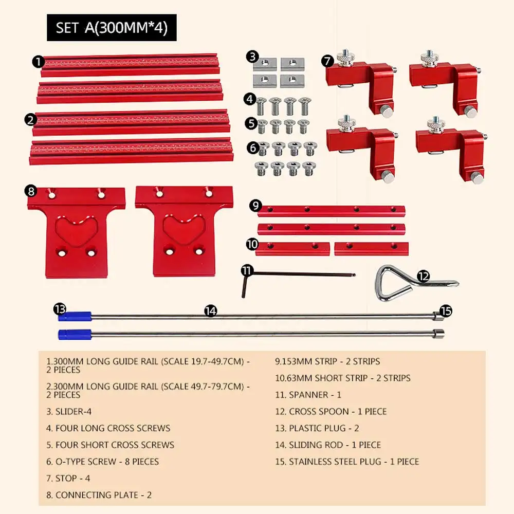 Woodworking Parallel Guide Rail Slotting Track 1200mm Parallel Sliding Rail For Circular Saw Marking, Cutting And Positioning