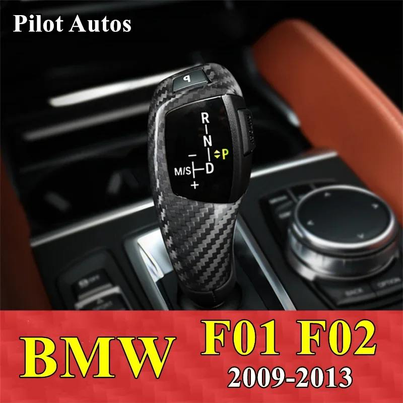 

Rear Carbon Fiber Car Gear Shift Knob Cover Trim Sticker For BMW F01 F02 2009 2010 2011 2012 2013