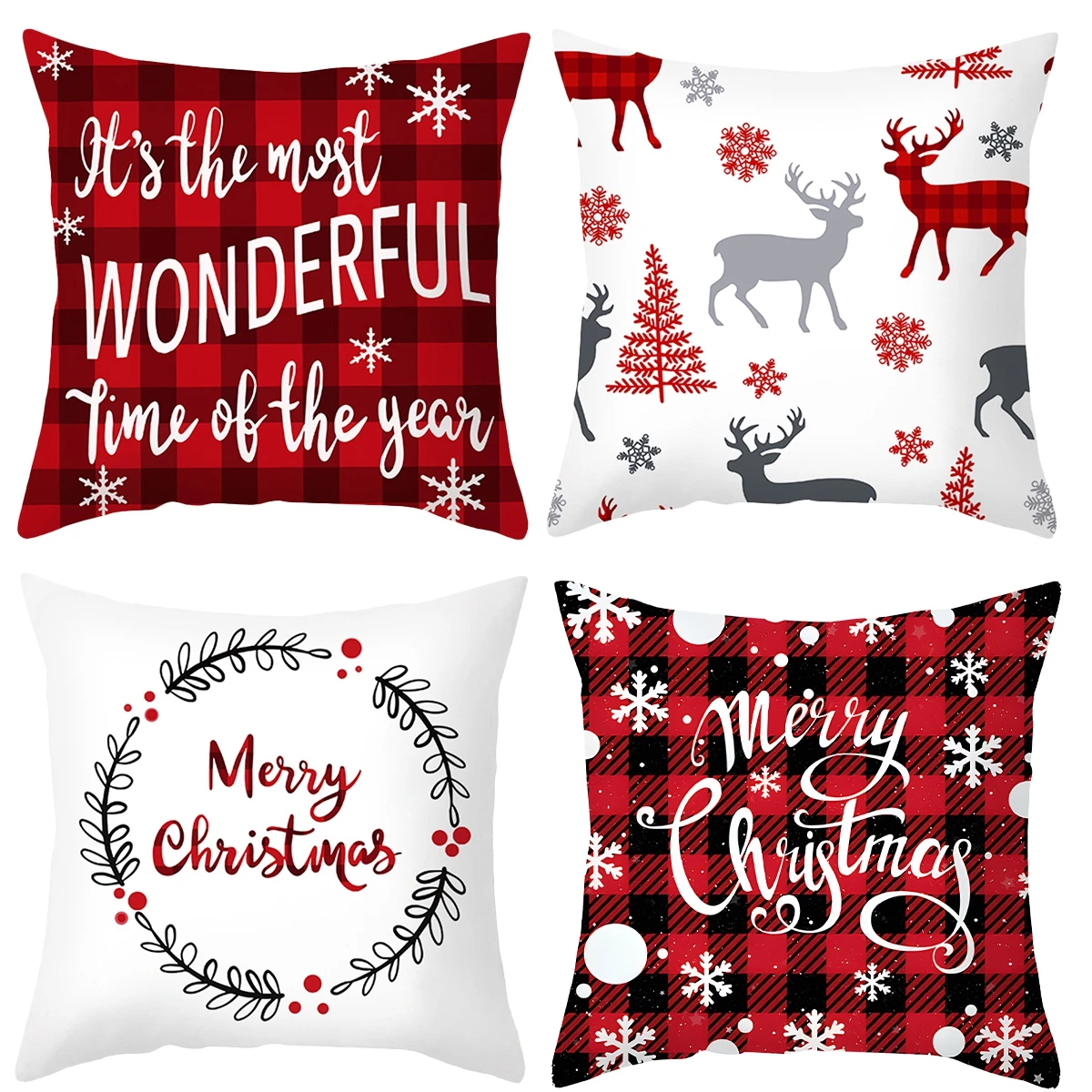 Fodera per cuscino natalizio Navidad decorazioni di buon natale per la casa 2024 federa di natale Noel ornamenti di natale regalo di capodanno 2025