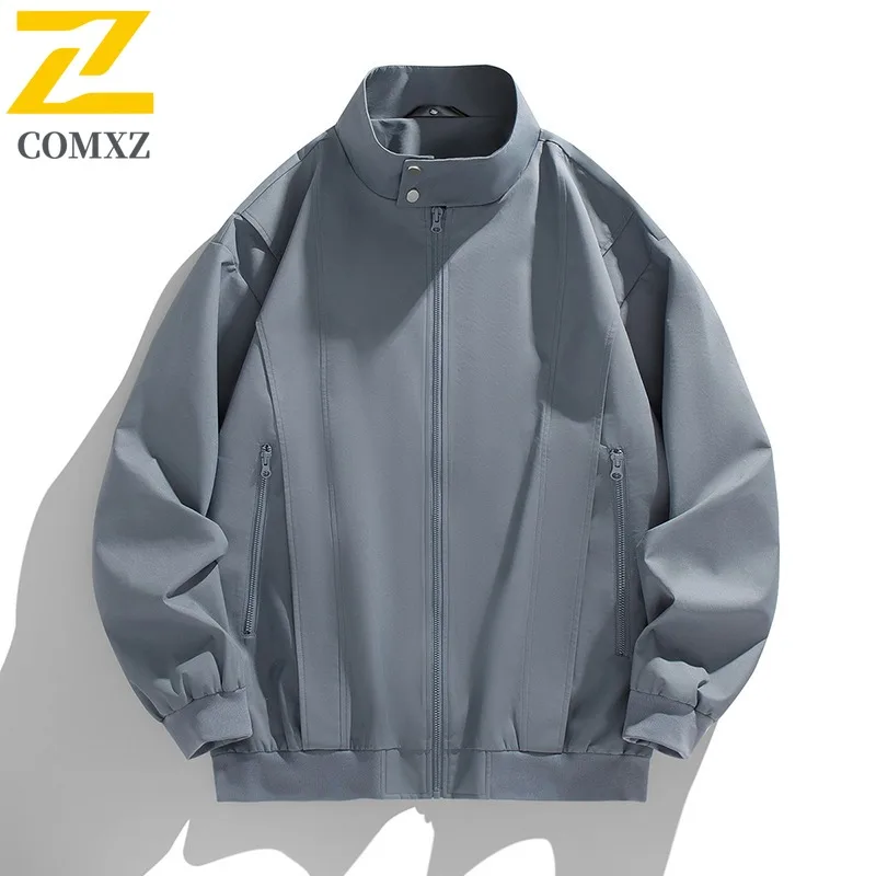 

COMXZ Mens Jackets Autumn Stand Collar Windproof Lightweight Outdoor Hunting Hiking Camping Jacket Casual Fashion Classic Coat