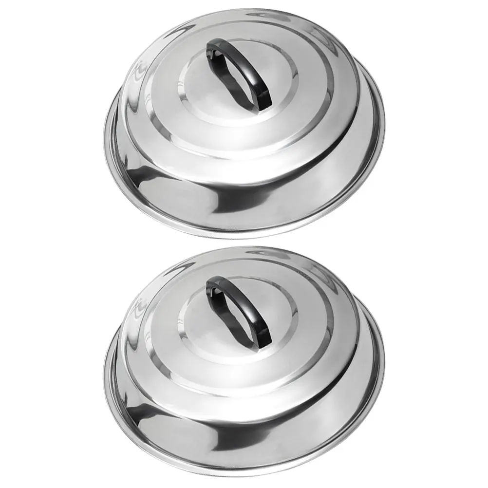 

Thickened Pot Lid 32CM Stainless Steel Reusable Metal Lids for Wok Frying Cover Pan Lids Practical Anti Hot Handle