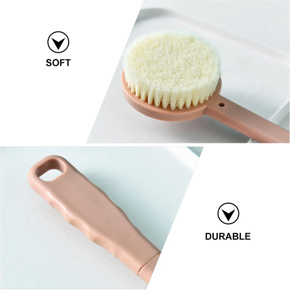 

2 pcs Bathing Brush Long Handle Double-Sided Body Scrubber Exfoliating Back Cleaner Household Bathing Supplies Portable Tool