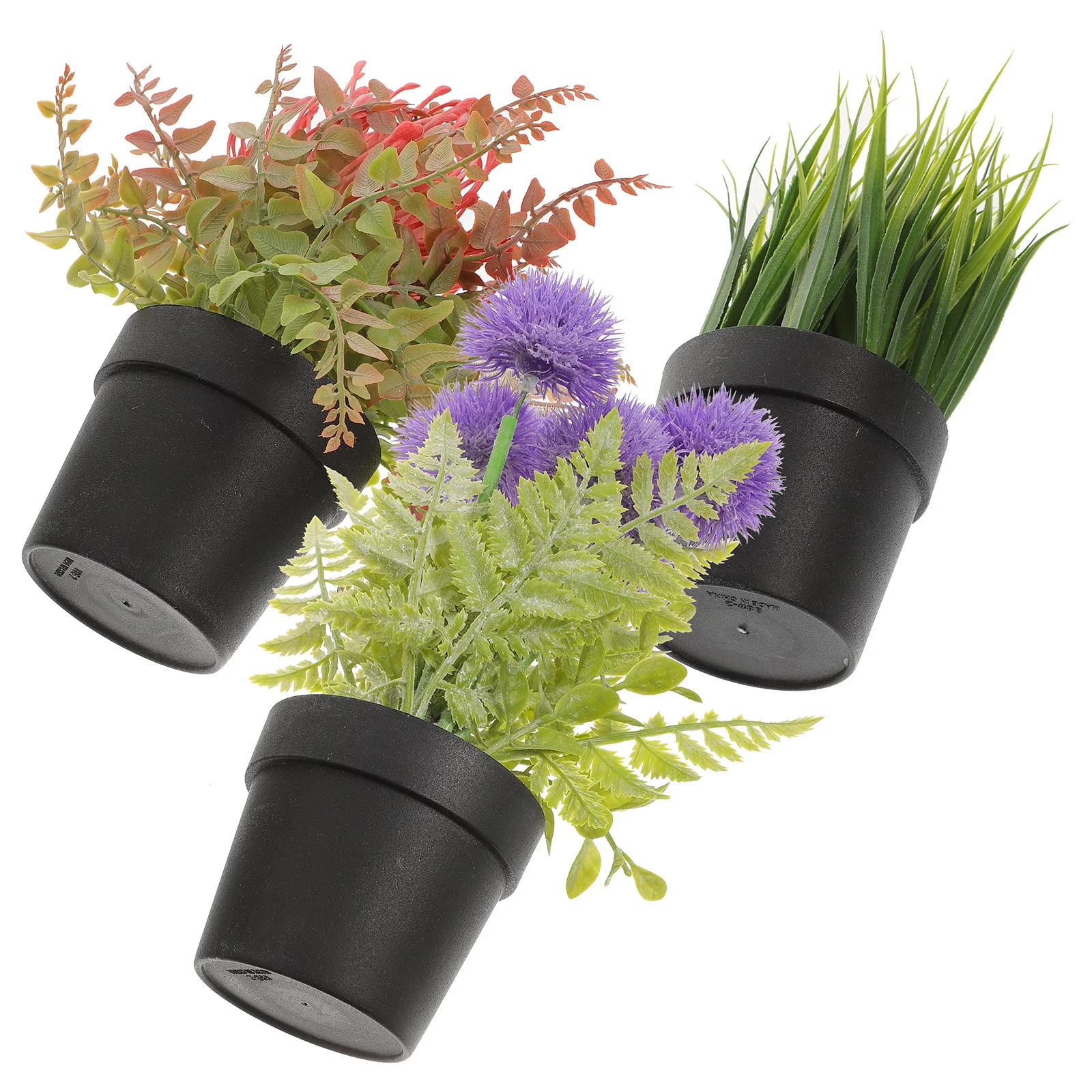 

3 Pcs Simulated Dandelion Green Plant Faux Small Fake Plants Bonsai Ornament Artificial
