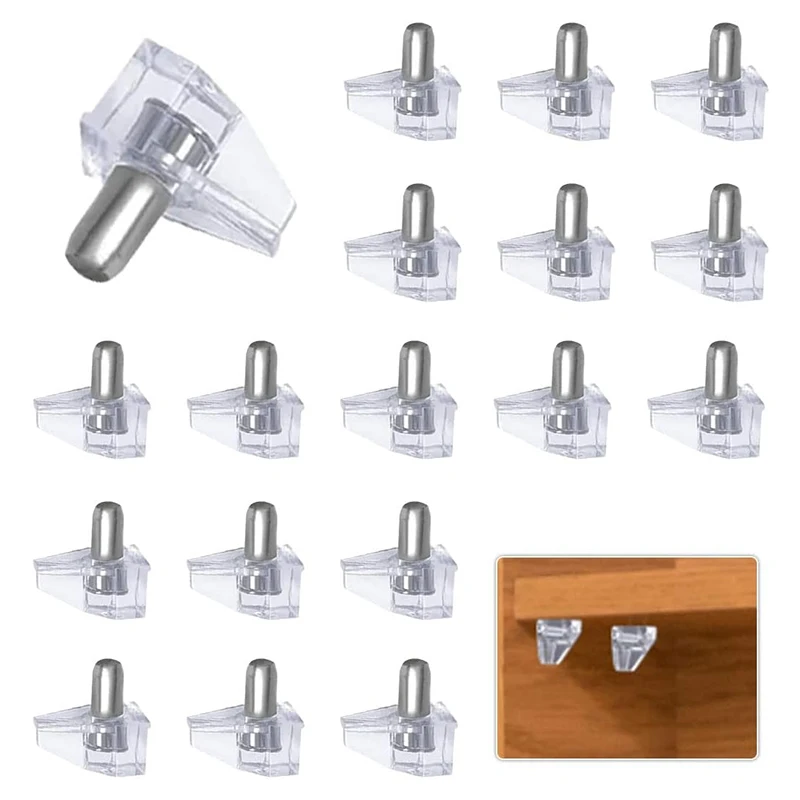 20/40/80 pcs, 5mm Clear Plastic Cabinet Shelf Support Pins, Shelf Support Pegs, Shelf Holder Replacement Peg, Holder Bracket