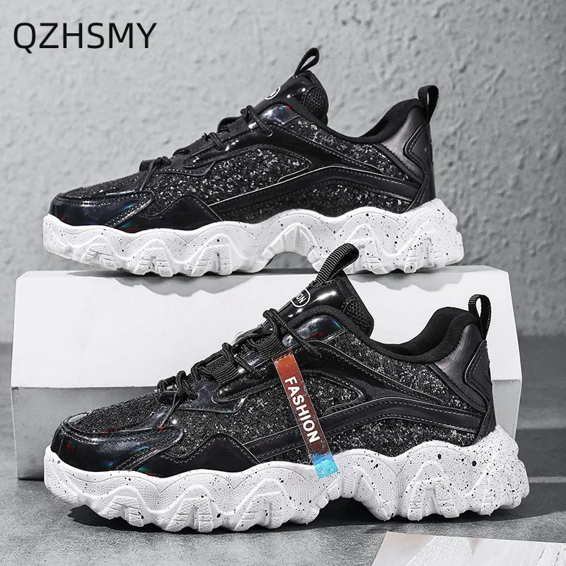 

2023 Girls sneakers gold glitter breathable heightened shoes girls crystal sneakers comfortable casual ladies outdoor fitness