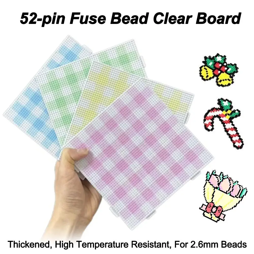 High Quality 2.6mm Bean Board DIY Make Puzzle Heat Resistant 52Pins Fuse Beads Pegboards Handmade Crafts Decor Hama Beads Tool